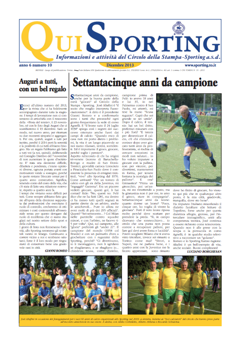 Qui Sporting dicembre 2013