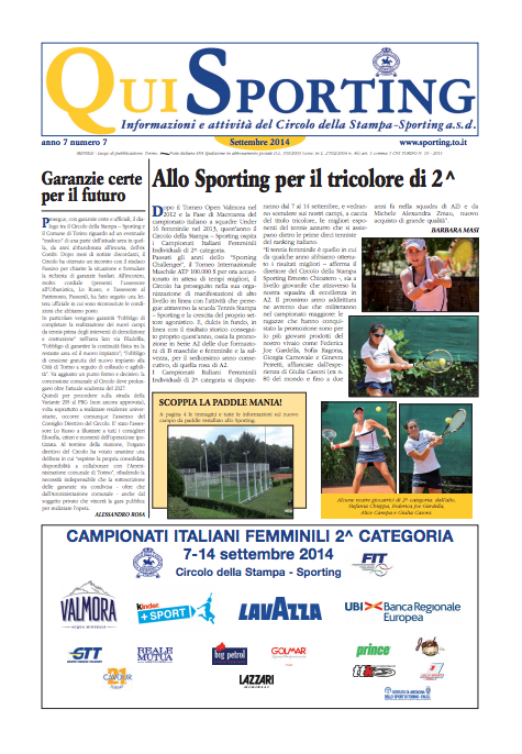 Quisporting settembre 2014