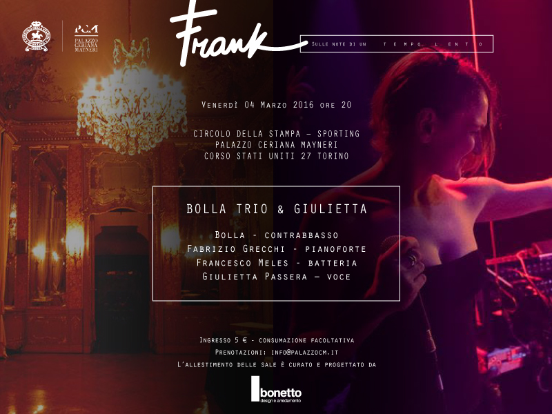 IL DEBUTTO DI "FRANK, SERATE SULLE NOTE DI UN TEMPO LENTO"