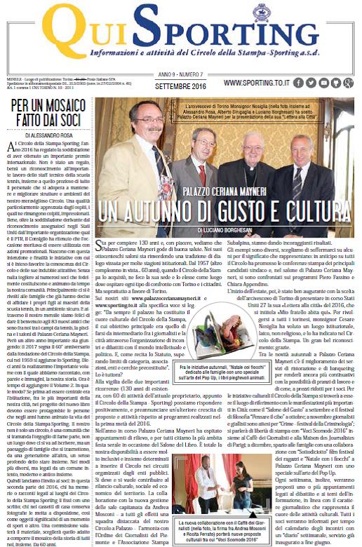 QUISPORTING settembre 2016