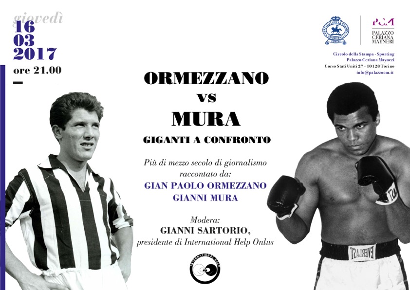 Palazzo Ceriana Mayneri 16 marzo: "Ormezzano vs Mura" Giganti a confronto