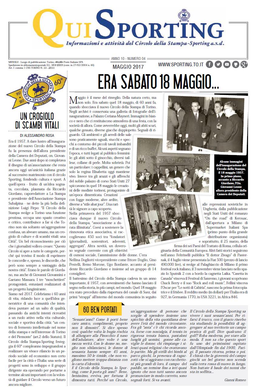 QUISPORTING maggio 2017