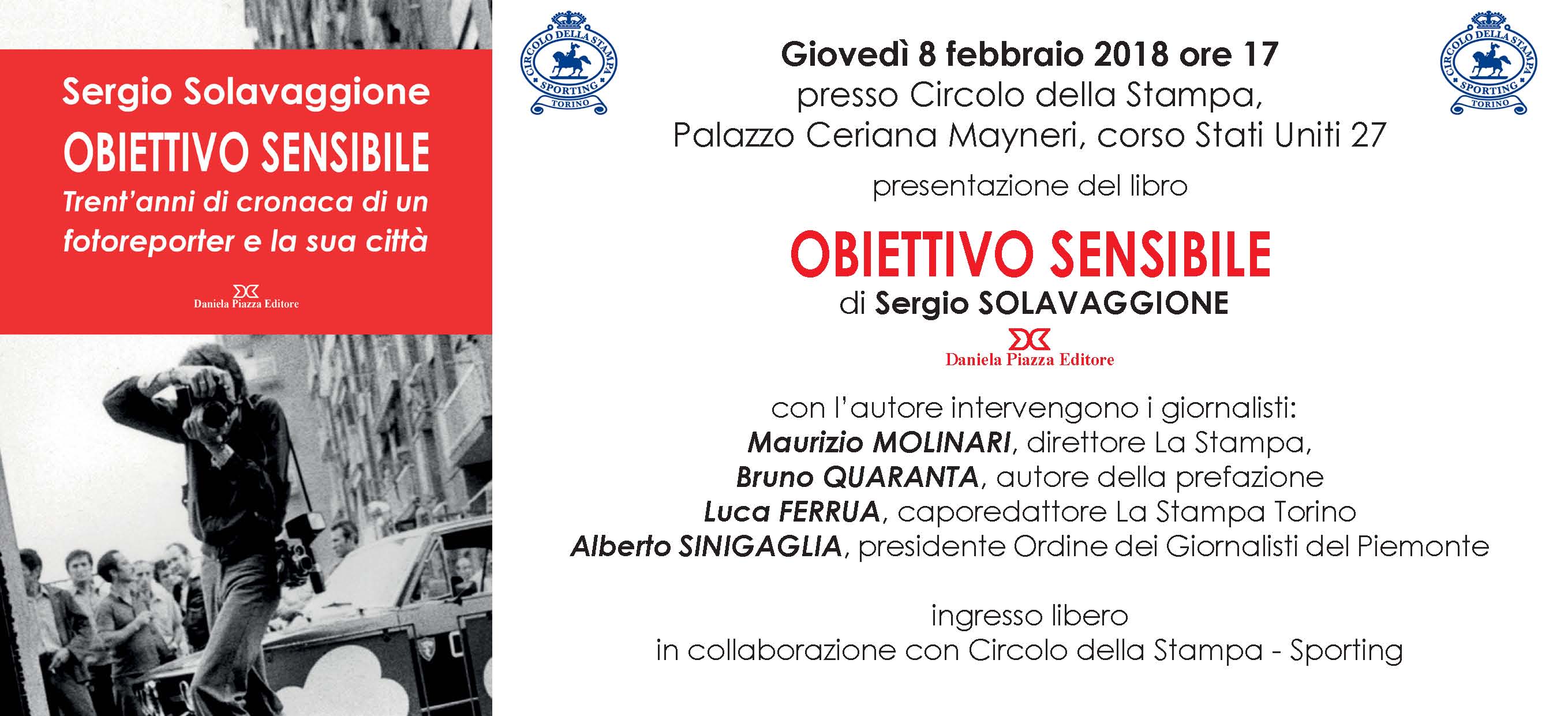 A Palazzo Ceriana Mayneri giovedì 8 febbraio presentazione del libro di Sergio Solavaggione
