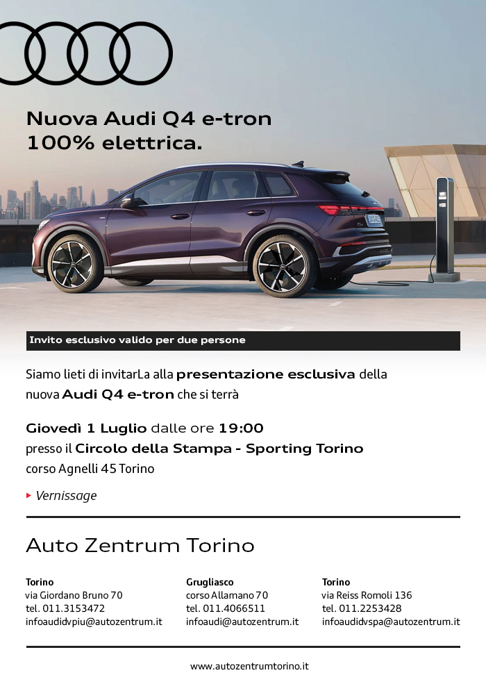 Allo Sporting Giovedì 1° luglio PRESENTAZIONE ESCLUSIVA NUOVA AUDI Q4 e-tron