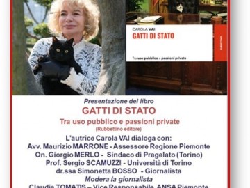 SPORTING 30 NOVEMBRE PRESENTAZIONE LIBRO “GATTI DI STATO” DI CAROLA VAI