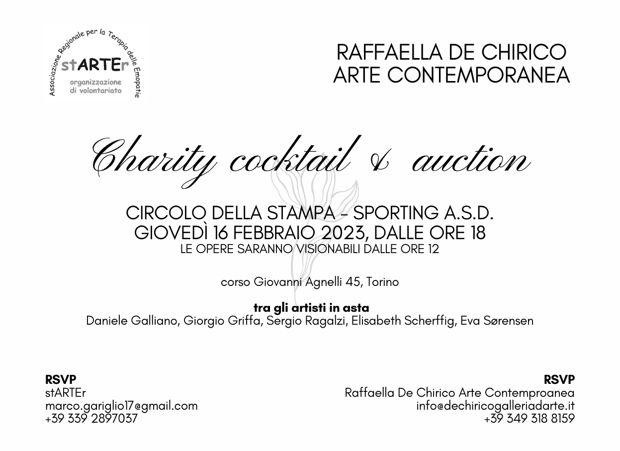 CHARITY COCKTAIL & AUCTION: L'ARTE IN AIUTO ALLA TERAPIA DELLE EMOPATIE