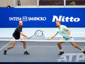 NITTO ATP FINALS: I CAMPIONI DI WIMBLEDON CASH E GLASSPOOL FRA I DOPPISTI SUL TRAINING CENTER